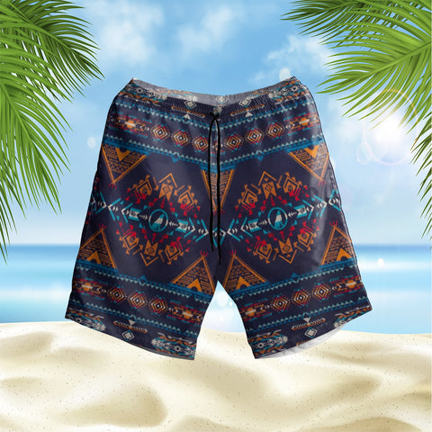 Powwow StoreGBHS00027 Pattern Native Hawaiian Shorts