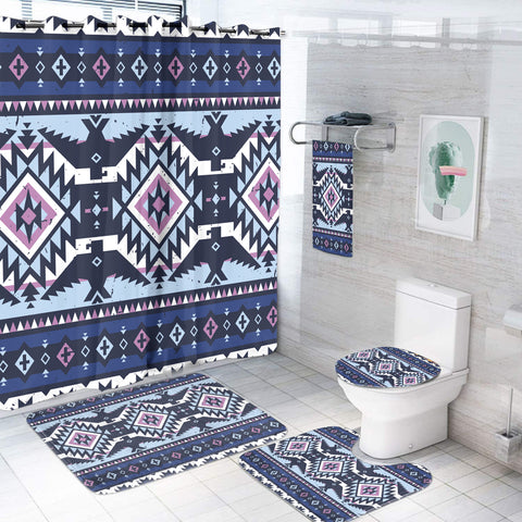 Powwow StoreBS000125 Pattern Native American Bathroom Set