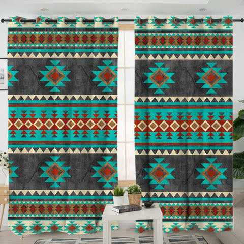Powwow StoreLVR0034 Pattern Native American Living Room Curtain