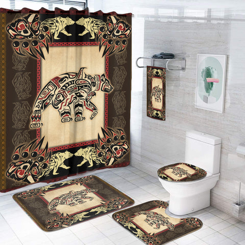 Powwow StoreGBNAT00735 Pattern Native American Bathroom Set