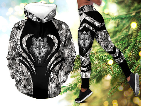 Powwow StoreHLS0076 Pattern Native 3D Hoodie Legging Set