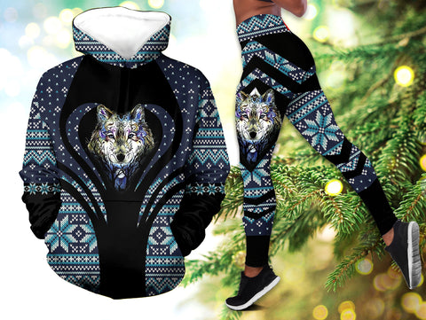 Powwow StoreHLS0075 Pattern Native 3D Hoodie Legging Set