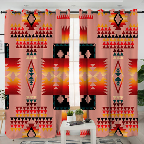 Powwow Store gb nat00046 16 tan pattern native living room curtain