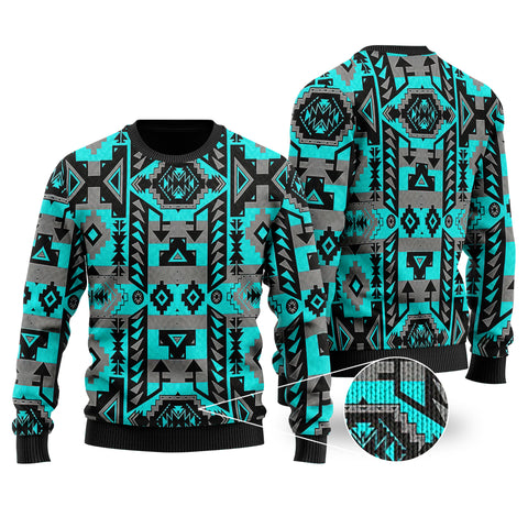 Powwow StoreGBNAT00626 Pattern Native Tribals Sweater