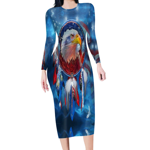 Powwow Store gb nat00099 native american dreamcatcher eagle body dress