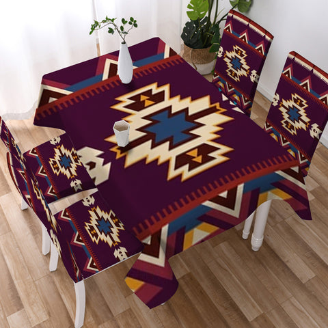 Powwow StoreGBNAT00736 Pattern Tribal Native Tablecloth