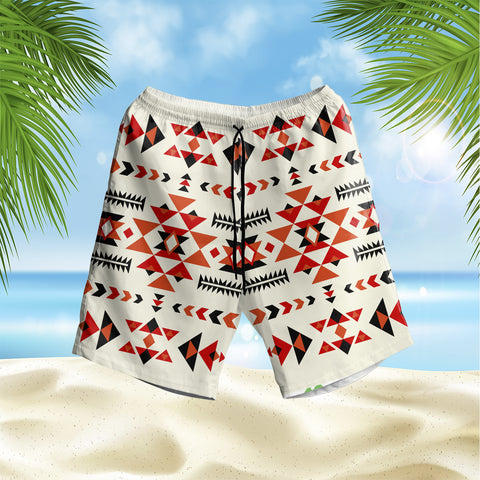Powwow StoreGBNAT00514 Ethnic Pattern Design Hawaiian Shorts