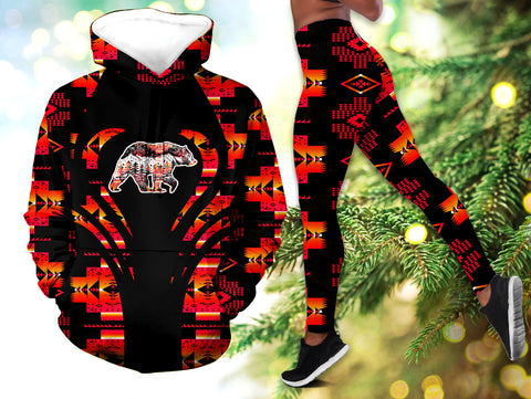 Powwow StoreHLS0082 Pattern Native 3D Hoodie Legging Set