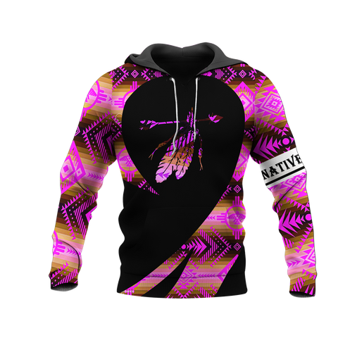 Powwow StoreHD000262 Pattern Native Pride 3D Hoodie