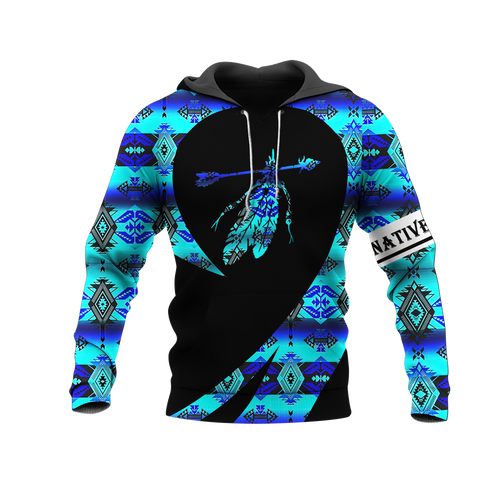 Powwow StoreHD000261 Pattern Native Pride 3D Hoodie