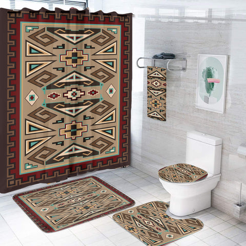 Powwow StoreBS00030 Pattern Native American Bathroom Set