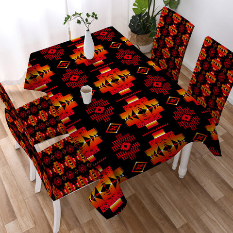 Powwow StoreGBNAT0072003 Tribe Design Native American Tablecloth