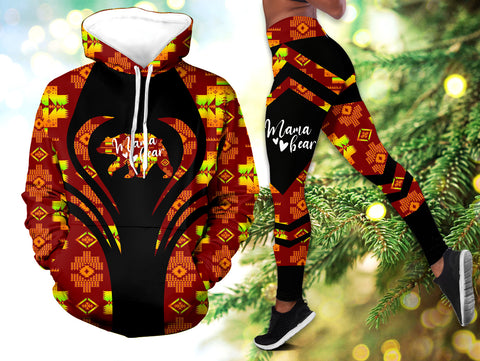 Powwow StoreHLS0089 Pattern Native 3D Hoodie Legging Set