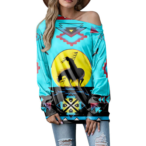 Powwow Store gb nat00026 trail of tear native american off shoulder sweatshirt