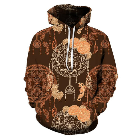 Flower Native American All Over Hoodie - Powwow Store