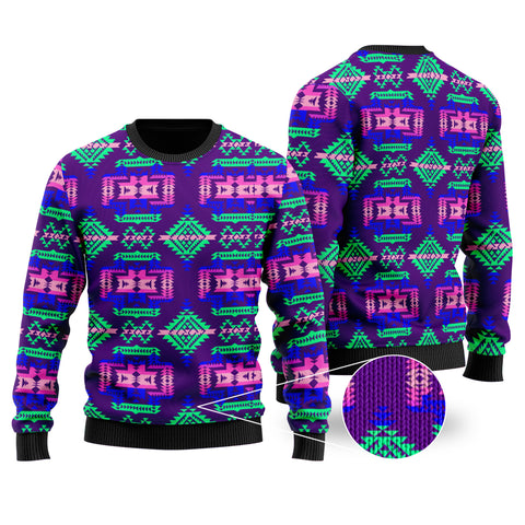 Powwow StoreGBNAT00628 Pattern Native Tribals Sweater