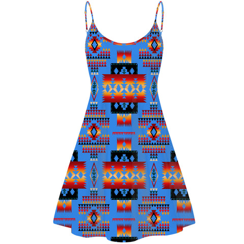 Powwow Store gb nat00046 12 dark blue native tribes pattern native american strings dress