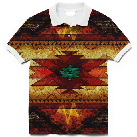 Powwow Store gb nat00068 united tribes brown design native american polo t shirt 3d