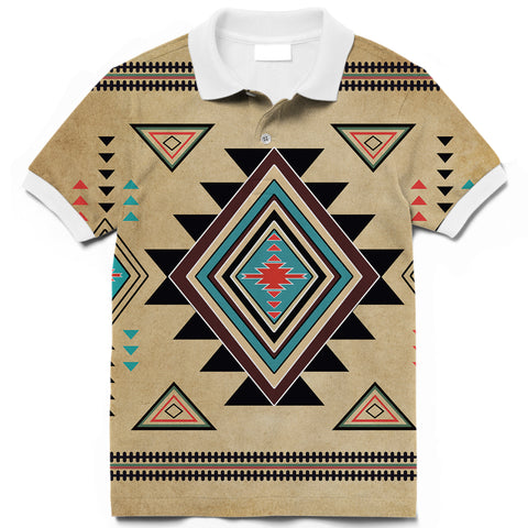 Powwow Store gb nat00076 southwest symbol native american polo t shirt 3d