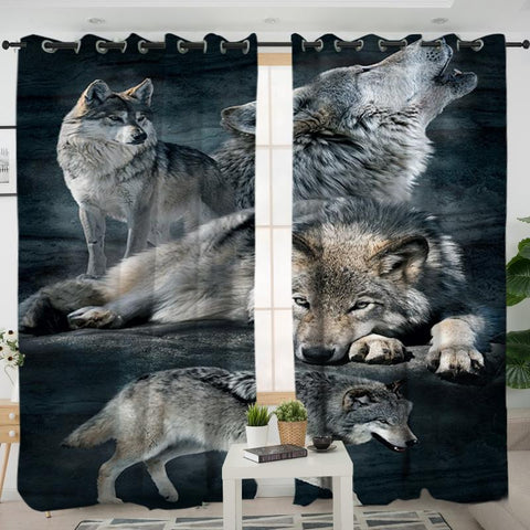 Wolf Native American Living Room Curtain - Powwow Store