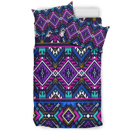 Powwow Store gb nat00380 purple tribe pattern bedding set