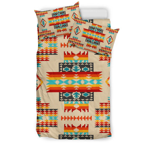 Powwow Store gb nat00402 03 cream pattern native bedding set