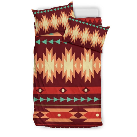 Powwow Store gb nat00510 red ethnic pattern bedding set