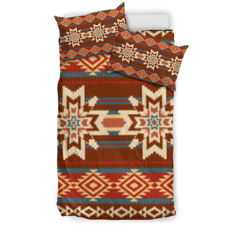 Powwow Store bds03 red pattern bedding sets