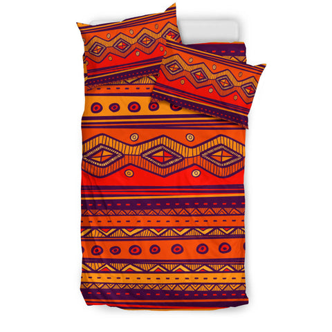 Powwow Store gb nat00576 pattern color orange bedding set