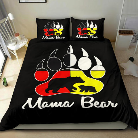 Powwow Store mama bear baby bear medicine wheels native american bedding sets