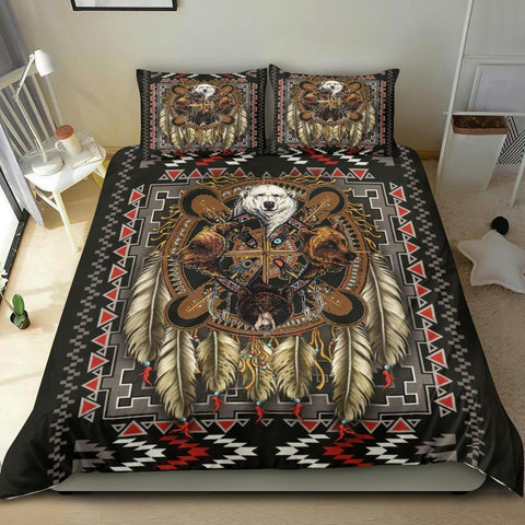 Bears Totem Native American Bedding Sets - Powwow Store