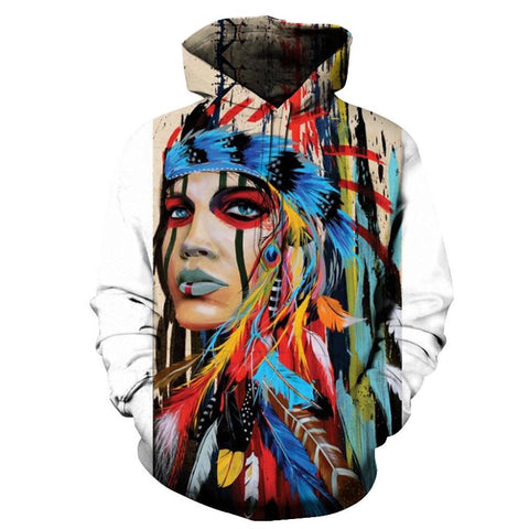 Native American Woman 3D Hoodies - Powwow Store