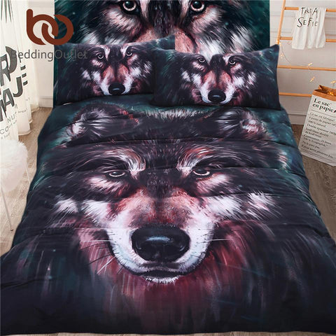 Night Wolf Native American Bedding Set - Powwow Store
