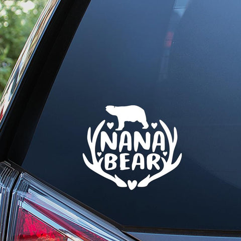 Powwow Store black sliver mama bear sticker cute animal decals car window trunk art decoration car styling removable s187 car stickers