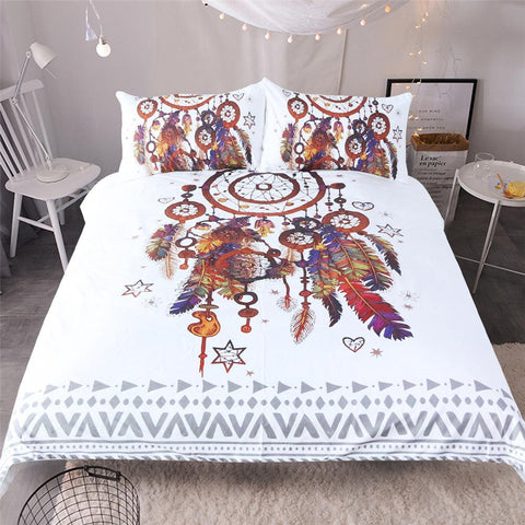 Feathers Bedclothes  Dreamcatcher  Native American Bedding Set - Powwow Store