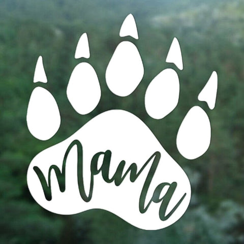 Powwow Store ck20801 bear paw mama vinyl decal car sticker waterproof auto decors on bumper window laptop car stickers