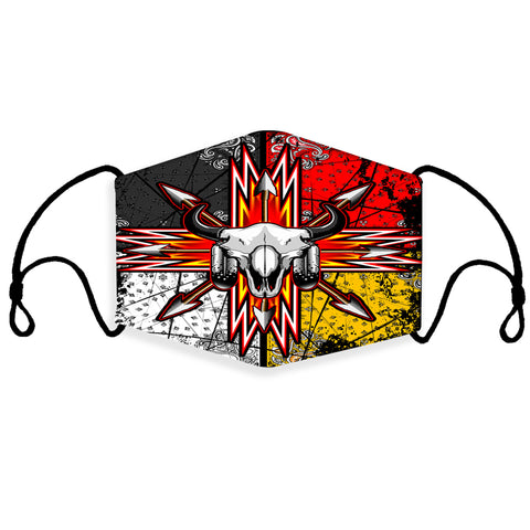 Powwow Store gb nat00074 bison arrow 3d mask with 1 filter