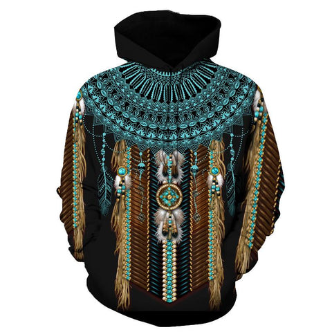 Black Native American Hoodie no link - Powwow Store