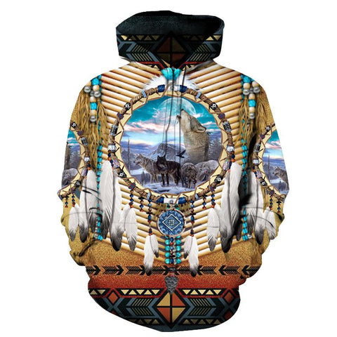 Wolf Dreamcatcher 3D Native American - Powwow Store