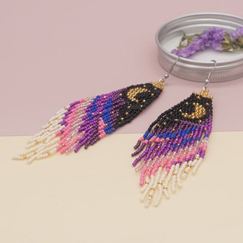 Powwow Store beaded earrings jewellery native tassel american beads earring