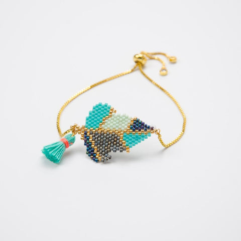 Leaf Seed Beads Native American Bracelet - Powwow Store