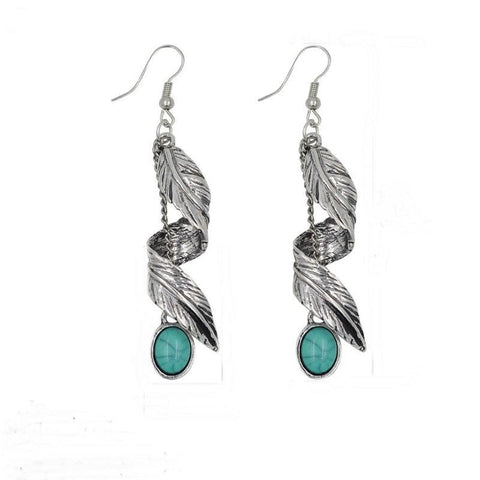 BohoFeather Earrings Indian Native American Jewelry - ProudThunderbird