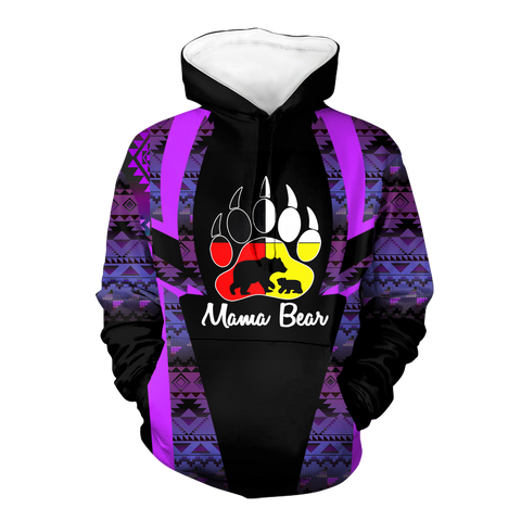 Powwow StoreHD000459 Pattern Native Pride 3D Hoodie