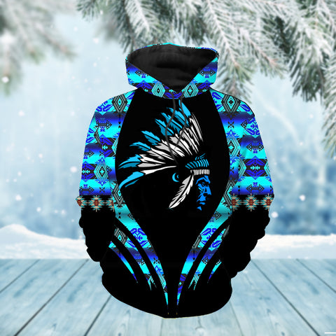 Powwow StoreHD000138 Native American Pride  3D Hoodie