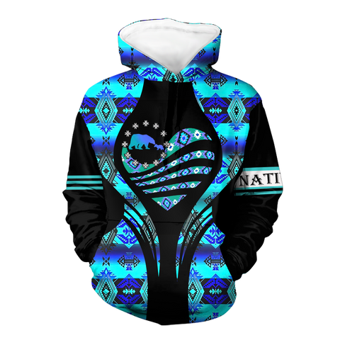 Powwow StoreHD000503 Pattern Native Pride 3D Hoodie