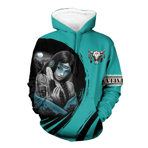 Powwow StoreHD000514 Pattern Native Pride 3D Hoodie