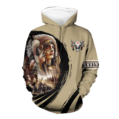 Powwow StoreHD000516 Pattern Native Pride 3D Hoodie