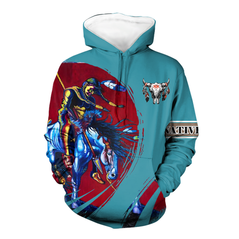 Powwow StoreHD000526 Pattern Native Pride 3D Hoodie
