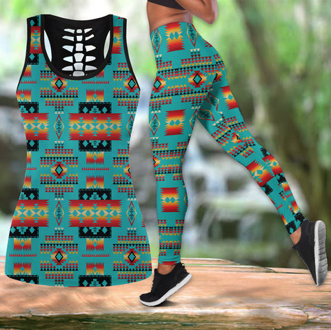 Powwow Store copy of gb nat0001 southwest green symbol native tank top and legging set
