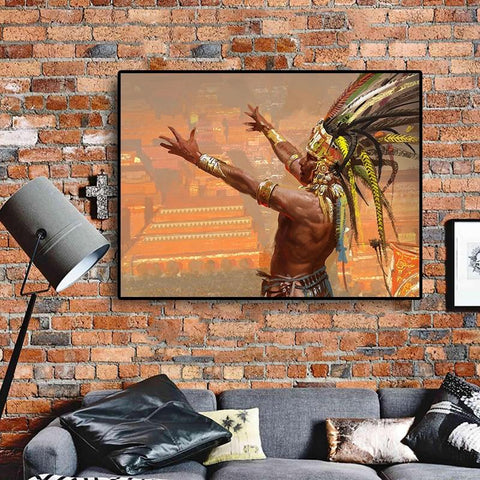 Native American Mars Canvas - Powwow Store